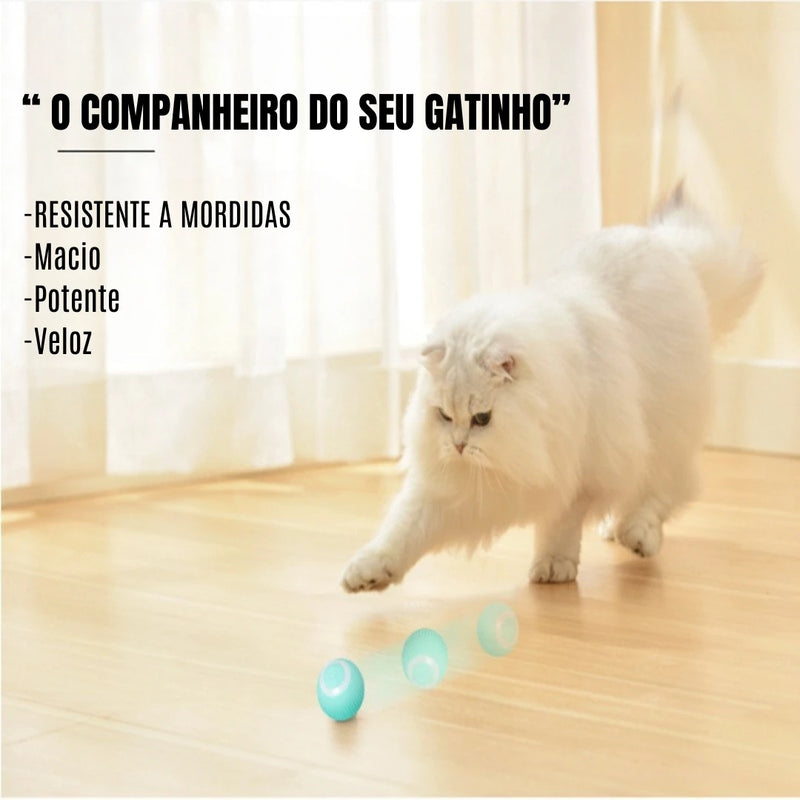 Bola Mágica Rolante Automática para Gatos, Brinquedo Inteligente Interativo, Acessório de Jogo para Ambientes Internos, Diversão Garantida!