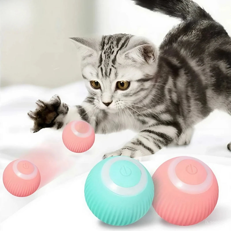 Bola Mágica Rolante Automática para Gatos, Brinquedo Inteligente Interativo, Acessório de Jogo para Ambientes Internos, Diversão Garantida!