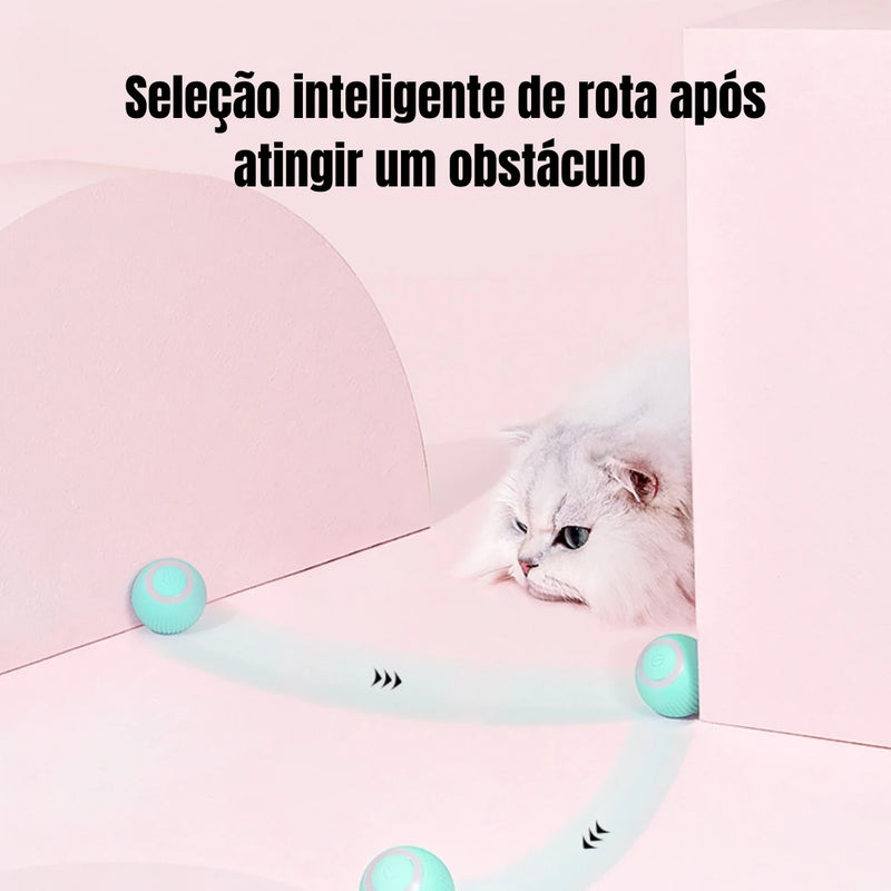 Bola Mágica Rolante Automática para Gatos, Brinquedo Inteligente Interativo, Acessório de Jogo para Ambientes Internos, Diversão Garantida!