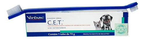 Kit Saúde Oral Virbac - C.e.t Pasta + Necessaire + Escova Sabor Frango