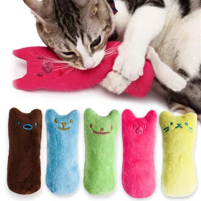 Brinquedo de Pelúcia para Gatos com Catnip - Divertido e Interativo para Mordidas e Arranhaduras, Ideal para Filhotes e Gatos que Amam Brincar