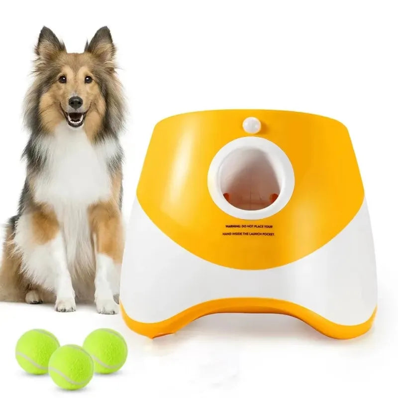 Lançador Automático de Bolinhas de Tênis para Cães - Diversão Interativa e Inesquecível! Máquina de Arremesso Recarregável para Cães Ativos